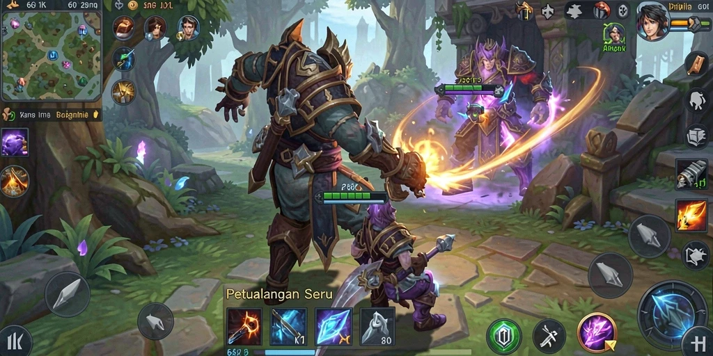 Tampilan gameplay seru di dunia fantasi ARPG.