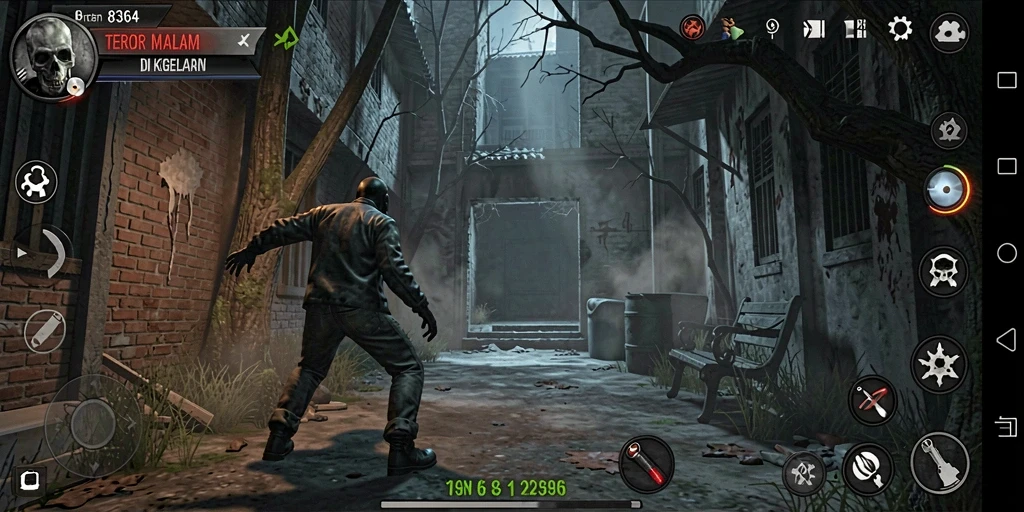 Screenshot menampilkan momen menegangkan di dalam game 8364.