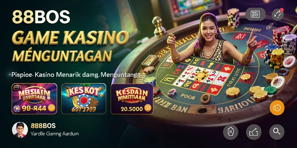 Screenshot gameplay 88BOS yang menampilkan suasana Kasino yang hidup.