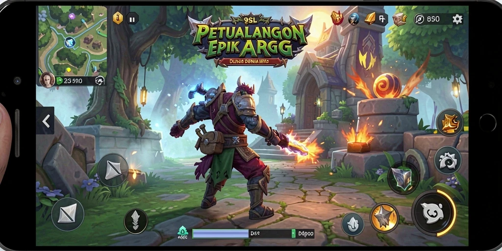 Menampilkan aksi seru dalam game ARPG 9SL.