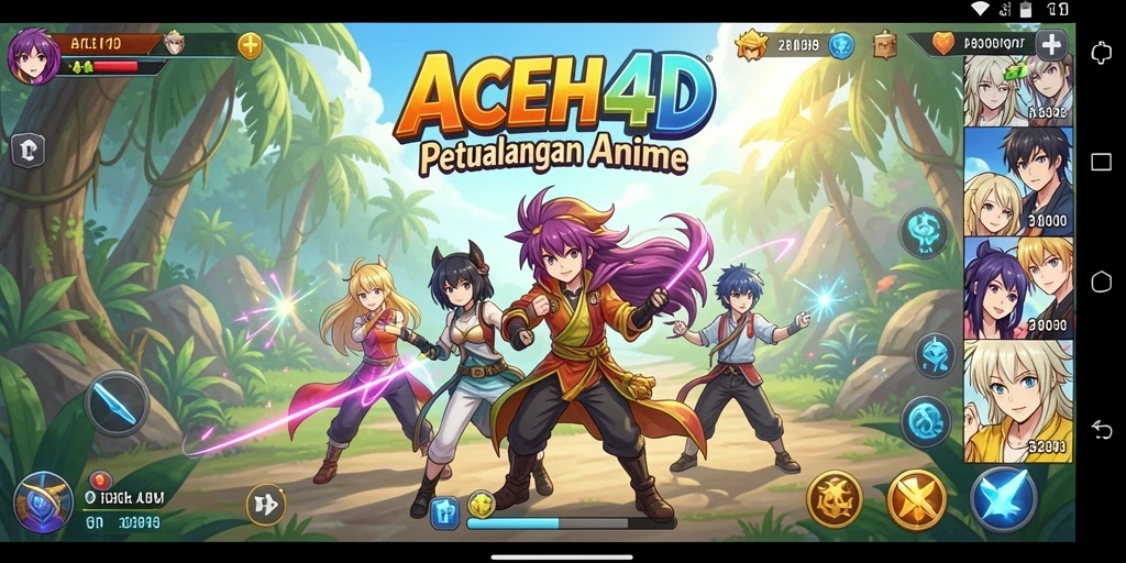 Screenshot menunjukkan aksi seru dalam gameplay Anime.