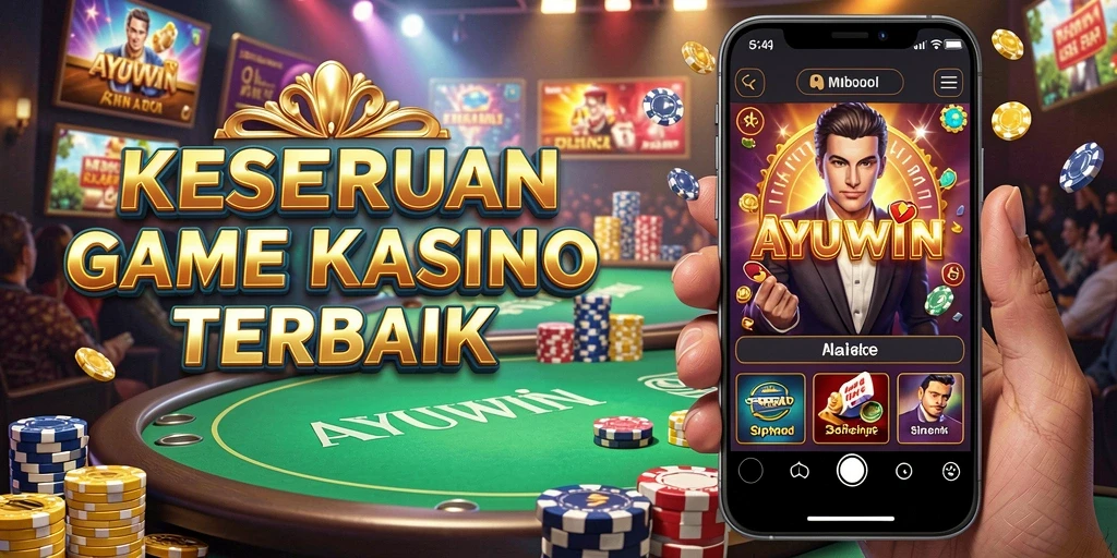 Screenshot gameplay AYUWIN menampilkan grafis kasino yang memukau.