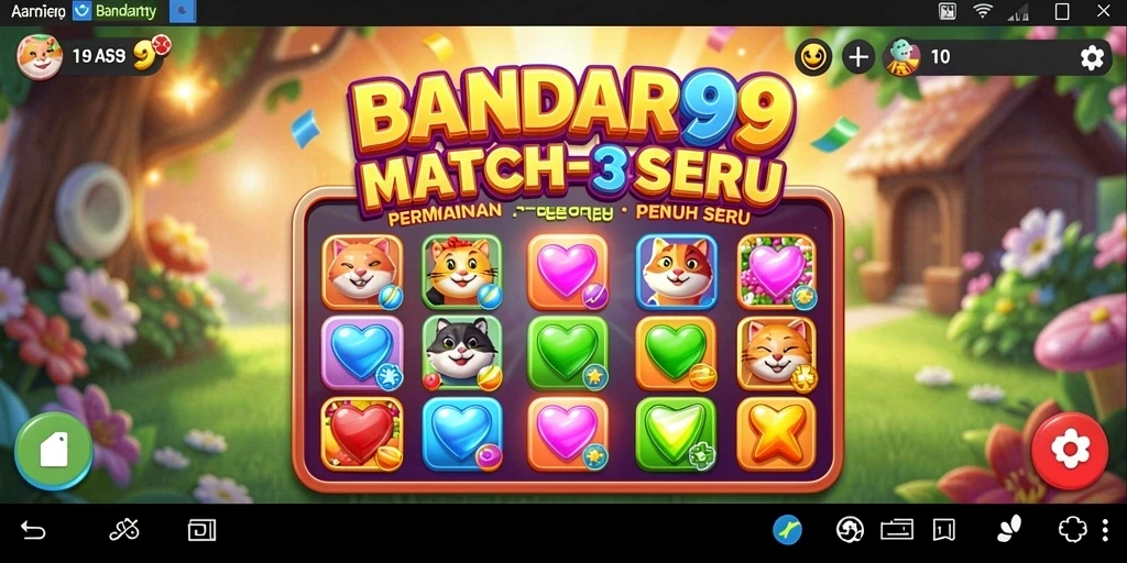 Tampilan gameplay BANDAR99 yang seru dan penuh warna.