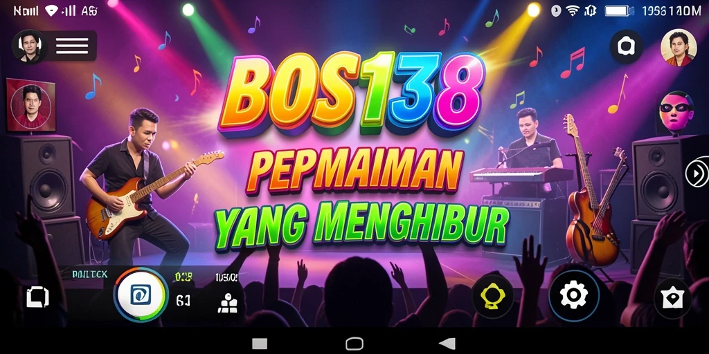 Tangkapan layar utama BOS138 menampilkan gameplay musik yang interaktif