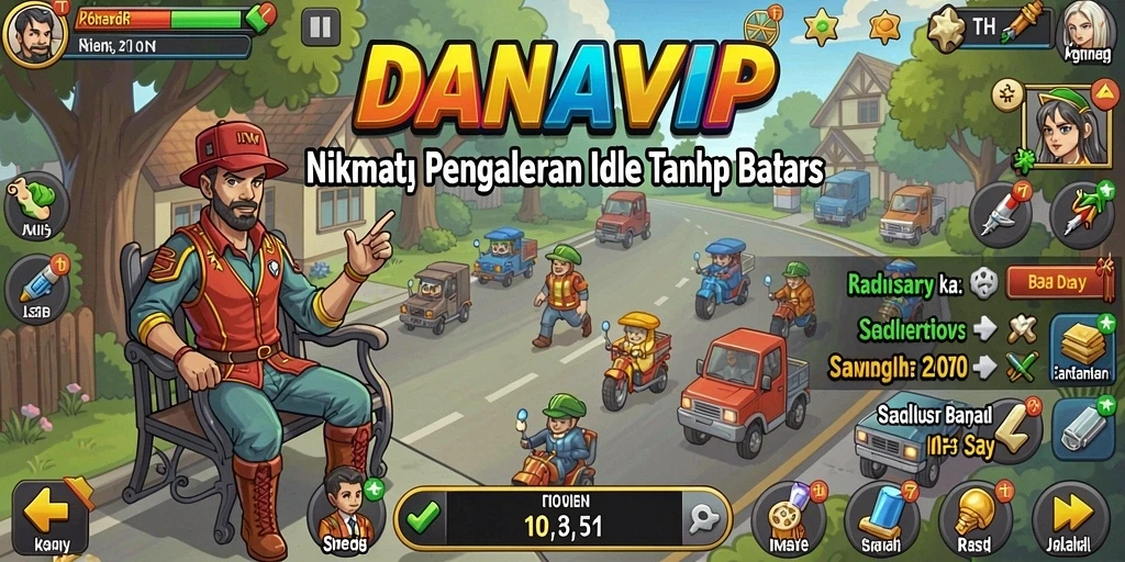 Tangkapan layar menunjukkan karakter yang sedang beraksi dalam gameplay Idle.