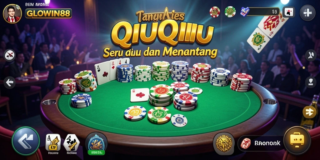 Gameplay seru QiuQiu di GLOWIN88 dengan pemain aktif.