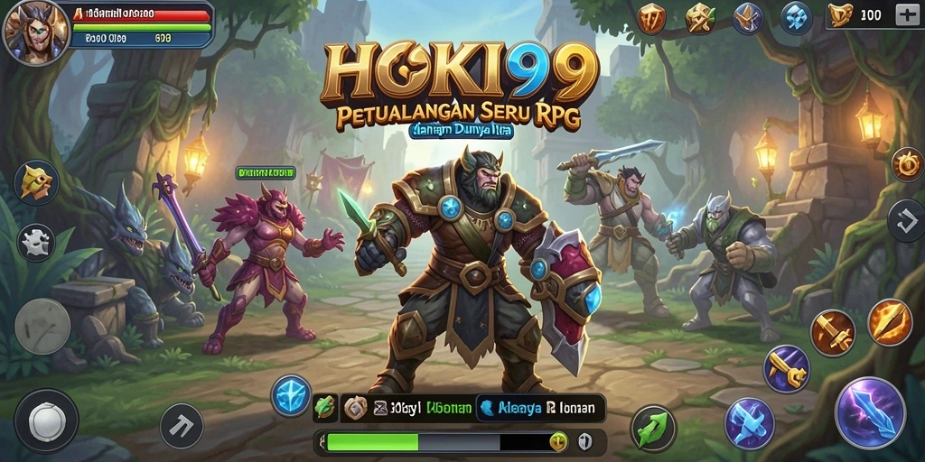 Screenshot menunjukkan pertempuran epik dalam HOKI99 dengan karakter yang beraksi.