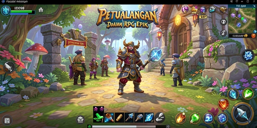 Screenshot menunjukkan aksi seru dalam gameplay RPG penuh petualangan.