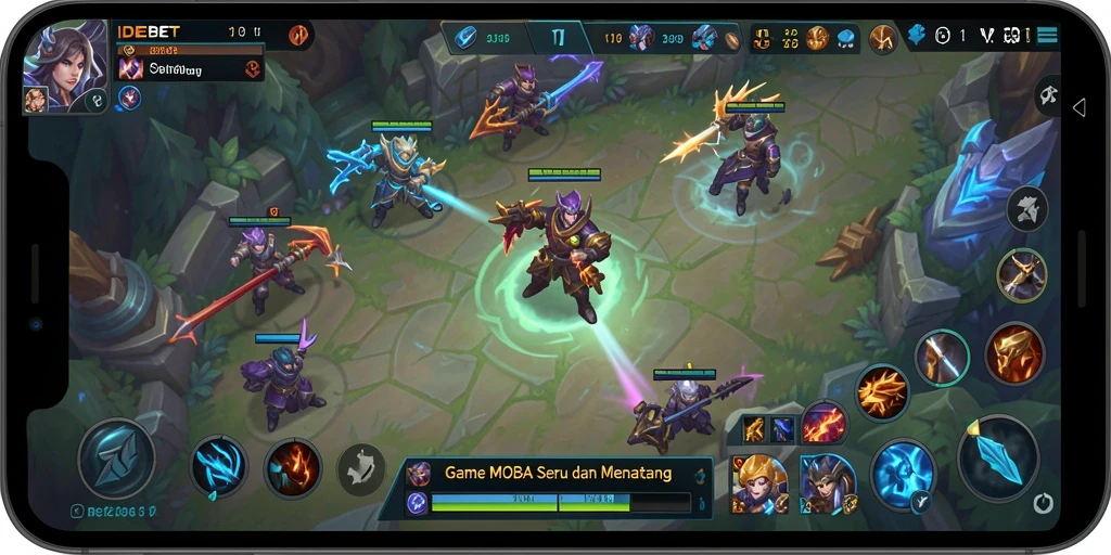 Tangkapan layar gameplay menunjukkan aksi seru dalam IDEBET.