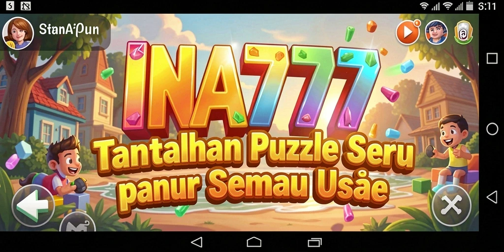 Tampilan gameplay seru dari game Puzzle INA777.