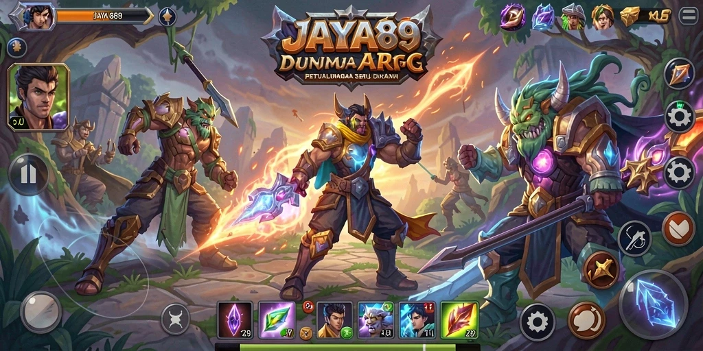 Tampilan screenshot gameplay JAYA89 yang menampilkan aksi pertarungan seru.
