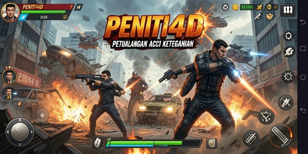 Tampilan aksi seru dalam PENITI4D dengan pertarungan mendebarkan.