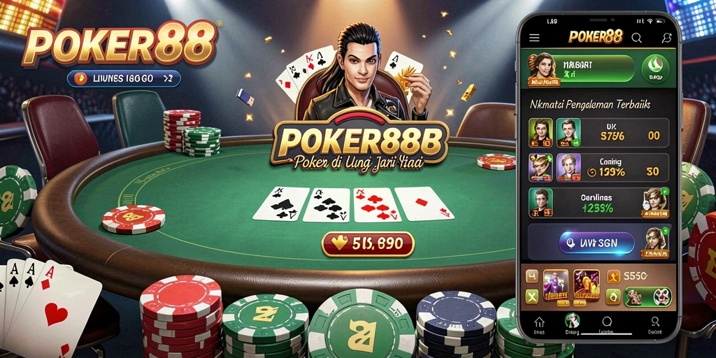 Tampilan menarik dari gameplay POKER88 yang mendebarkan.