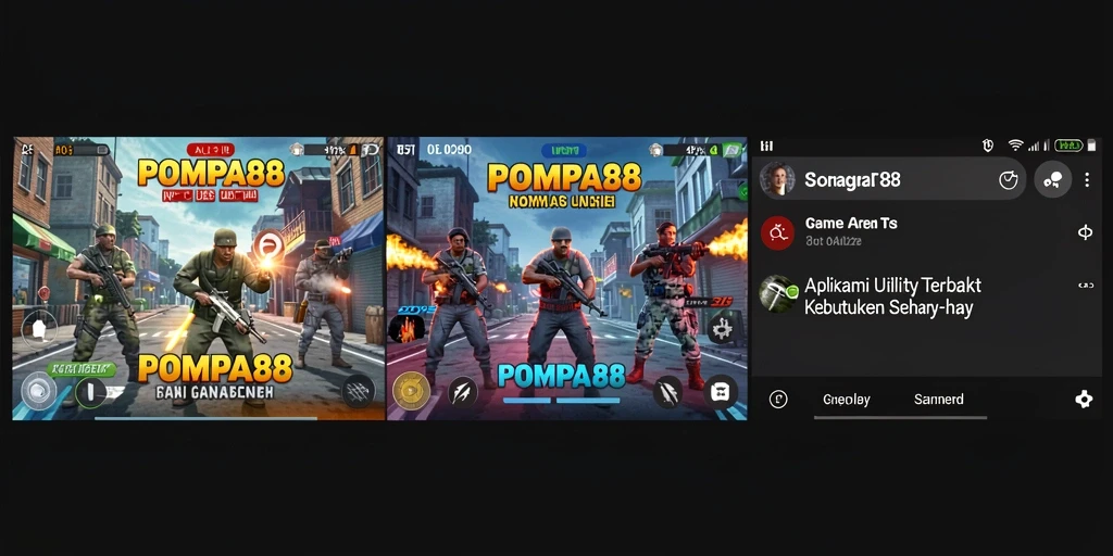 Screenshot utama POMPA88 menampilkan antarmuka aplikasi yang intuitif.