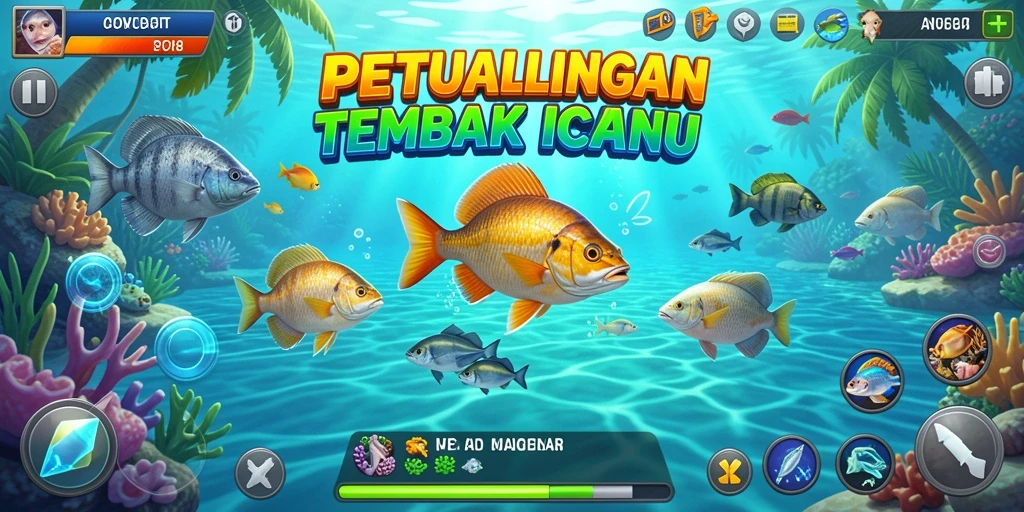 Tampilan gameplay seru di RP8 saat menangkap ikan.