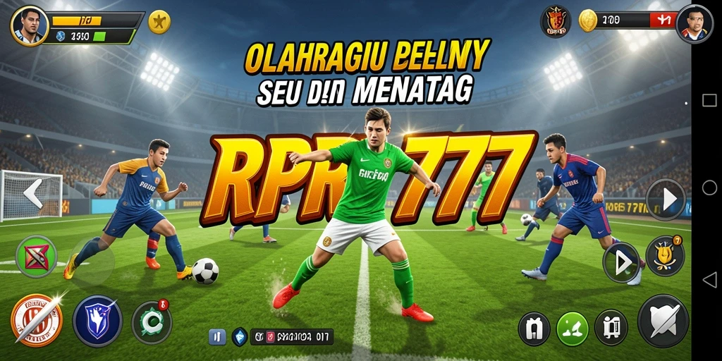 Screenshot RPRP777 menunjukkan aksi seru dalam permainan olahraga.