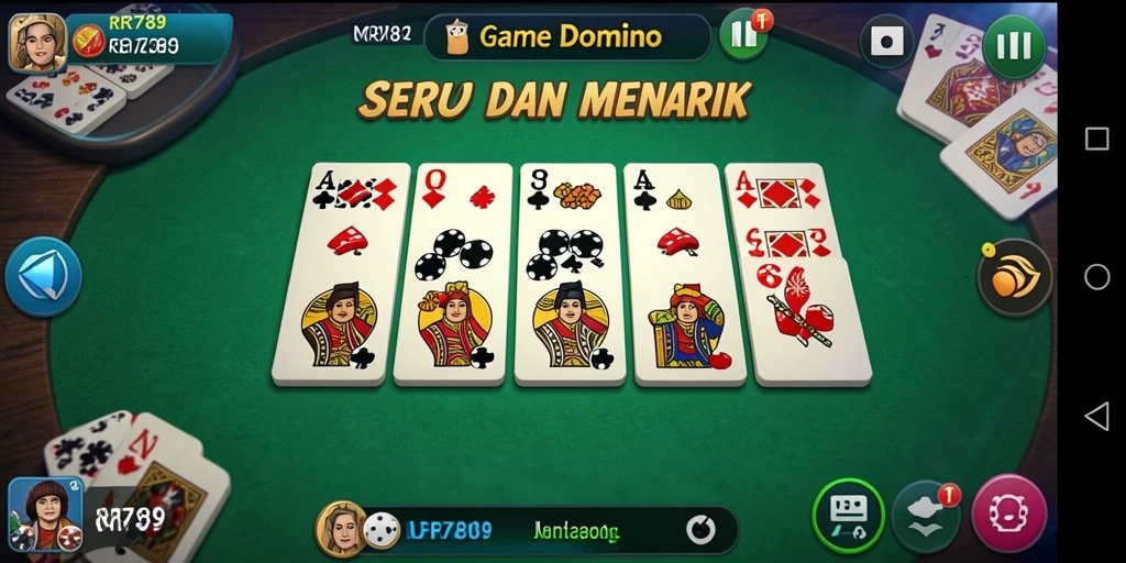 Tampilan utama gameplay Domino yang menarik dan interaktif.