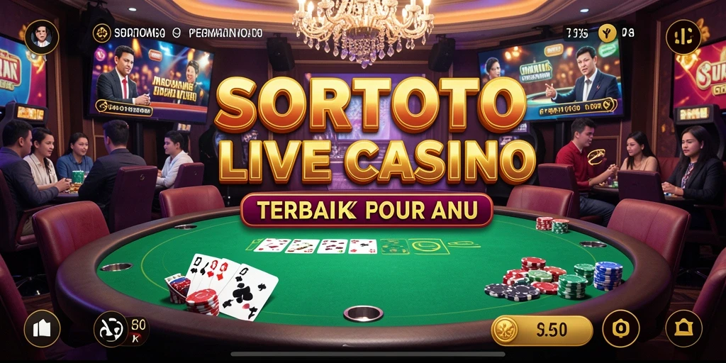 Tampilan gameplay Live Casino SORTOTO yang mendebarkan dan interaktif.