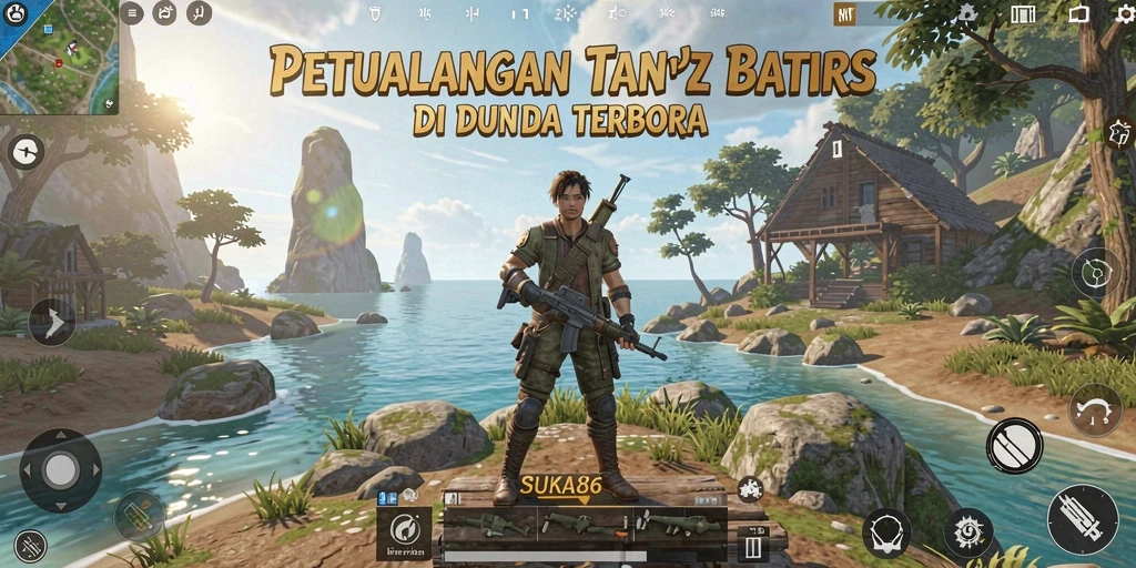 Tangkapan layar utama SUKA86 menunjukkan aksi seru di dunia terbuka.