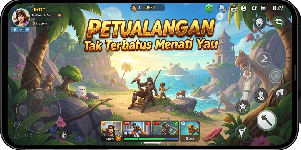Tampilan gameplay UH77 dengan petualangan yang mendebarkan dan misi yang menantang.