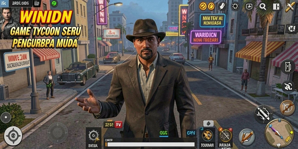 Screenshot WINIDN menampilkan gameplay Tycoon yang menarik dan interaktif.