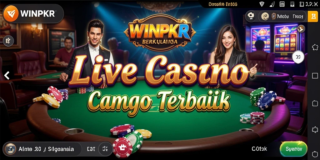 Tampilan screenshot WINPKR dengan gameplay kasino langsung yang menarik.